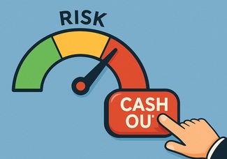 Jauge de risque et bouton Cash Out sur un crash game